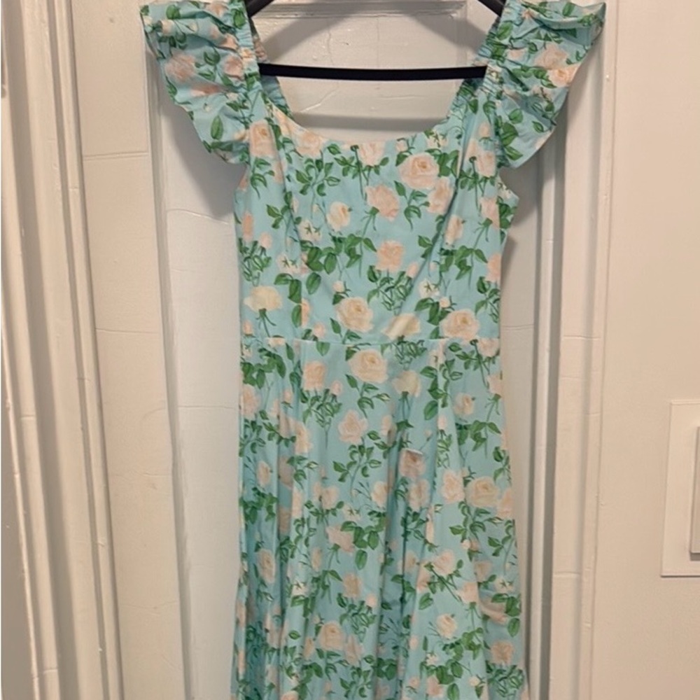 Hill House Floral Ruffle Sleeve Dress